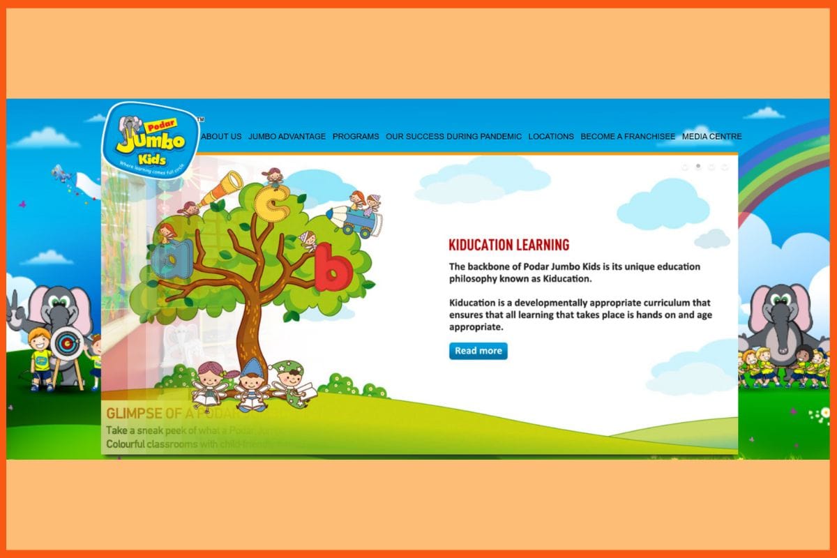 Podar Jumbo Kids - Best 10 Preschool Franchises in India