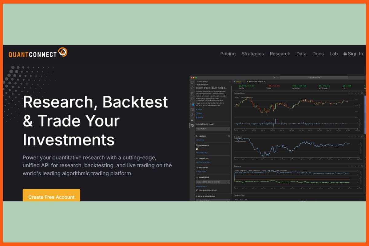 QuantConnect - Best AI Tools for Portfolio Management
