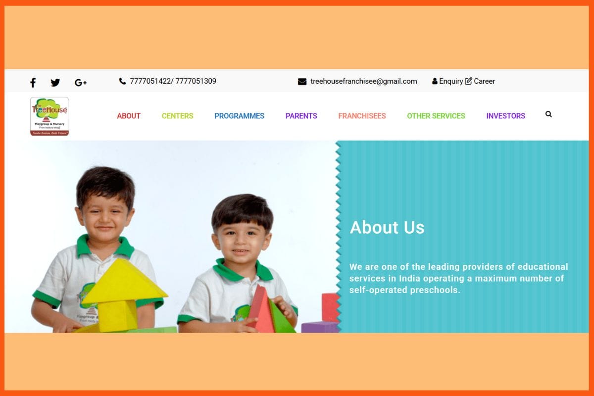 The Tree House - Best 10 Preschool Franchises in India