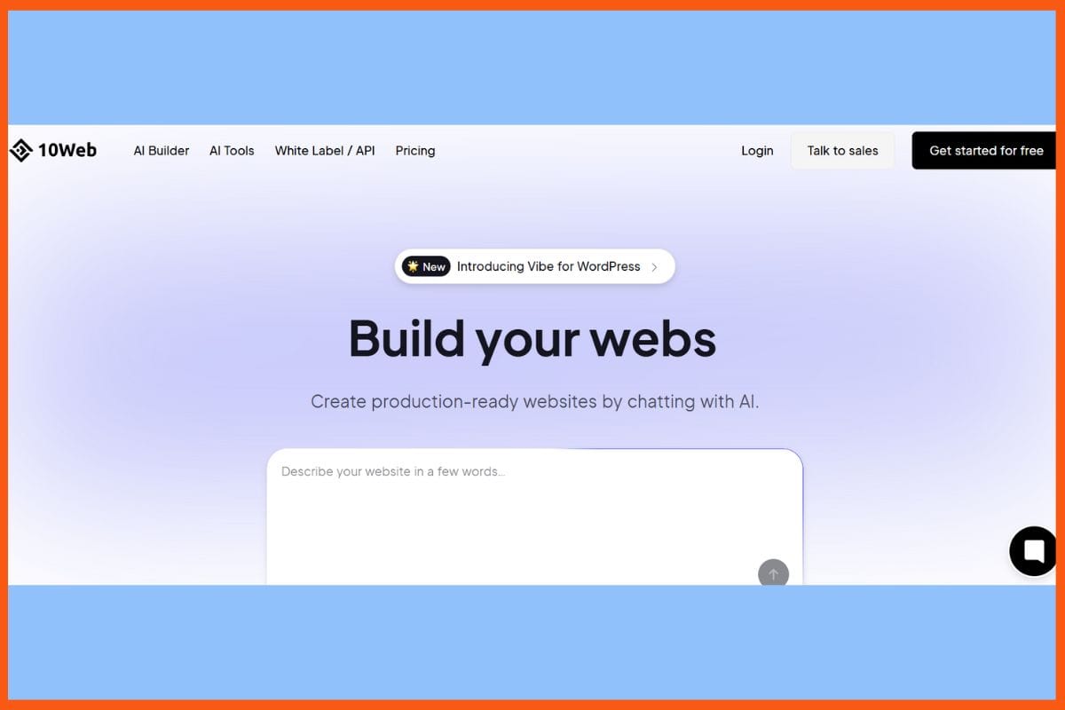 10Web - Top AI Portfolio Generators 