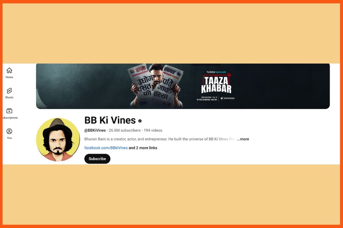 Bhuvan Bam - Top Richest YouTubers in India in 2025