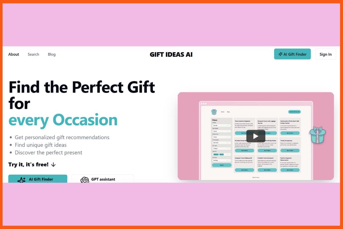 GiftIdeas AI - Top AI Gift Finders