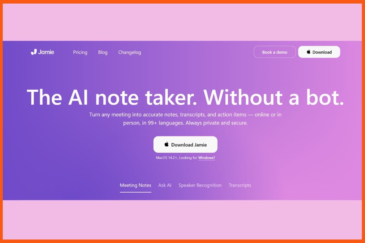 Jamie - Best AI Meeting Assistants to Replace Note-Taking 