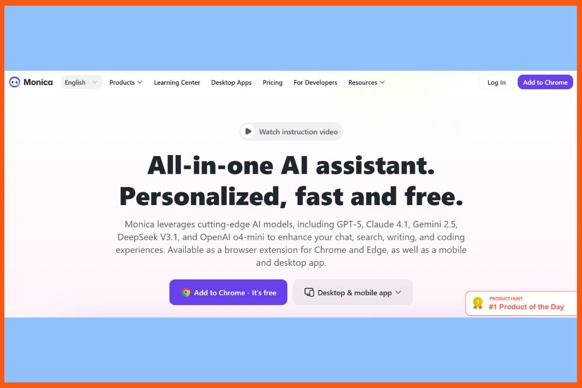 Monica AI - Best AI Personal Assistants