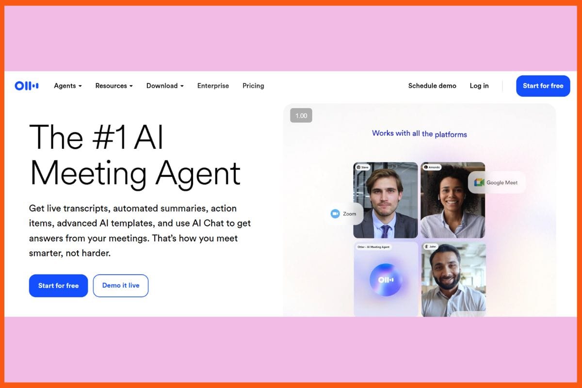 Otter.ai - Best AI Meeting Assistants to Replace Note-Taking 