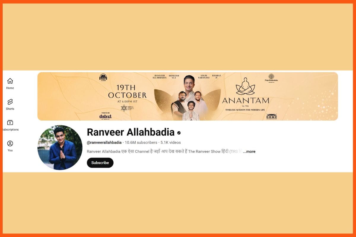 Ranveer Allahbadia - Top Richest YouTubers in India in 2025