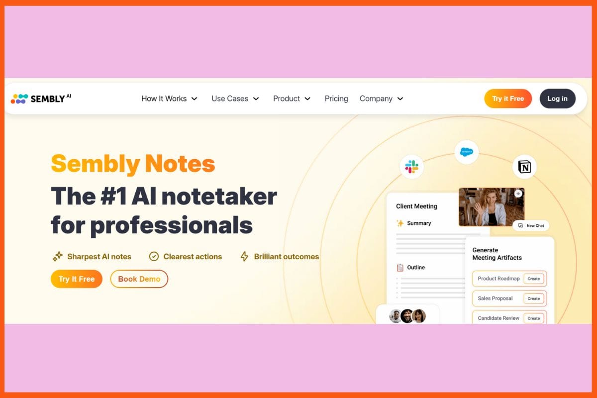 Sembly AI - Best AI Meeting Assistants to Replace Note-Taking
