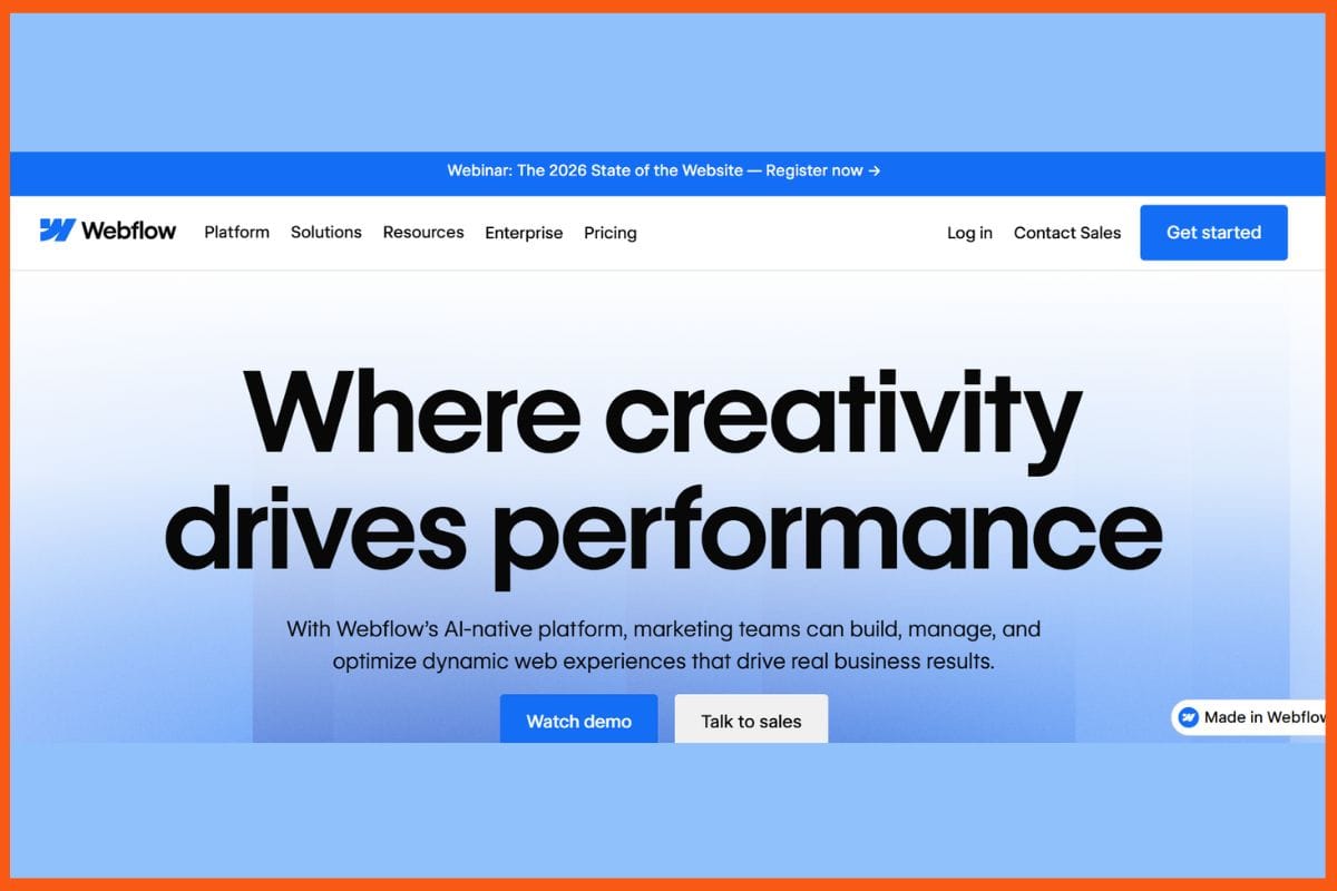 Webflow - Top AI Portfolio Generators