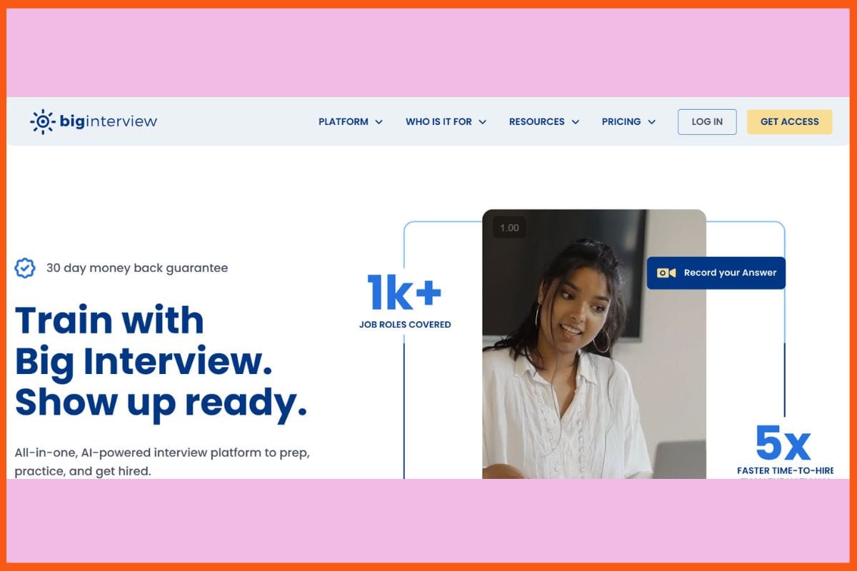 Big Interview - Best AI Tools for Cracking Interviews