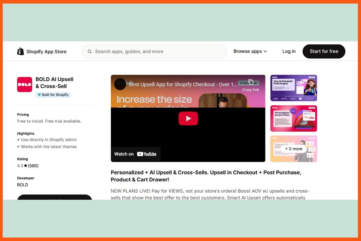 BOLD AI Upsell & Cross‑Sell - Shopify Apps to Buy During Black Friday