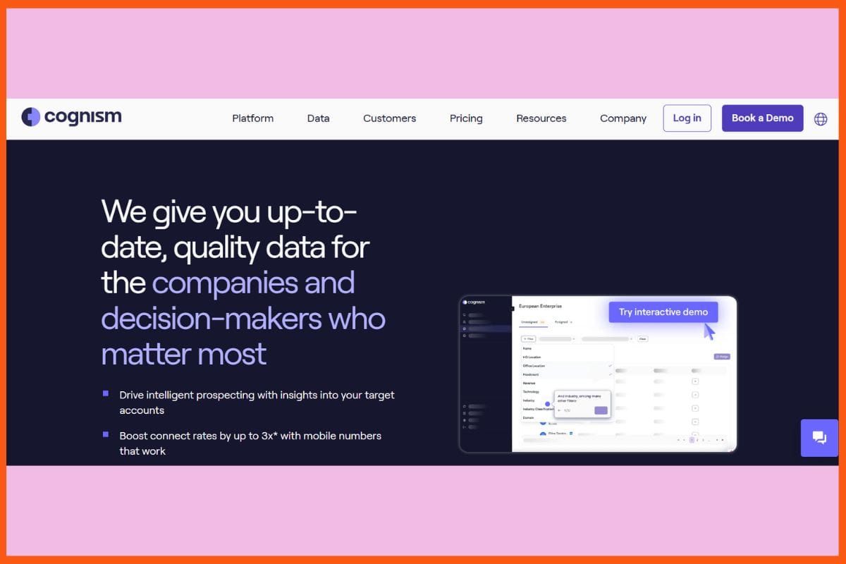 Cognism - Best AI Lead Generation Tools for Small Business Growth