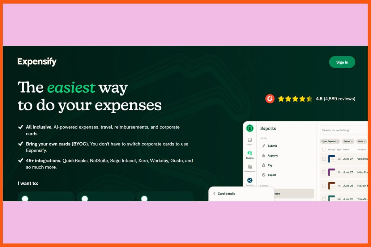 Expensify - Credit Karma Tax 