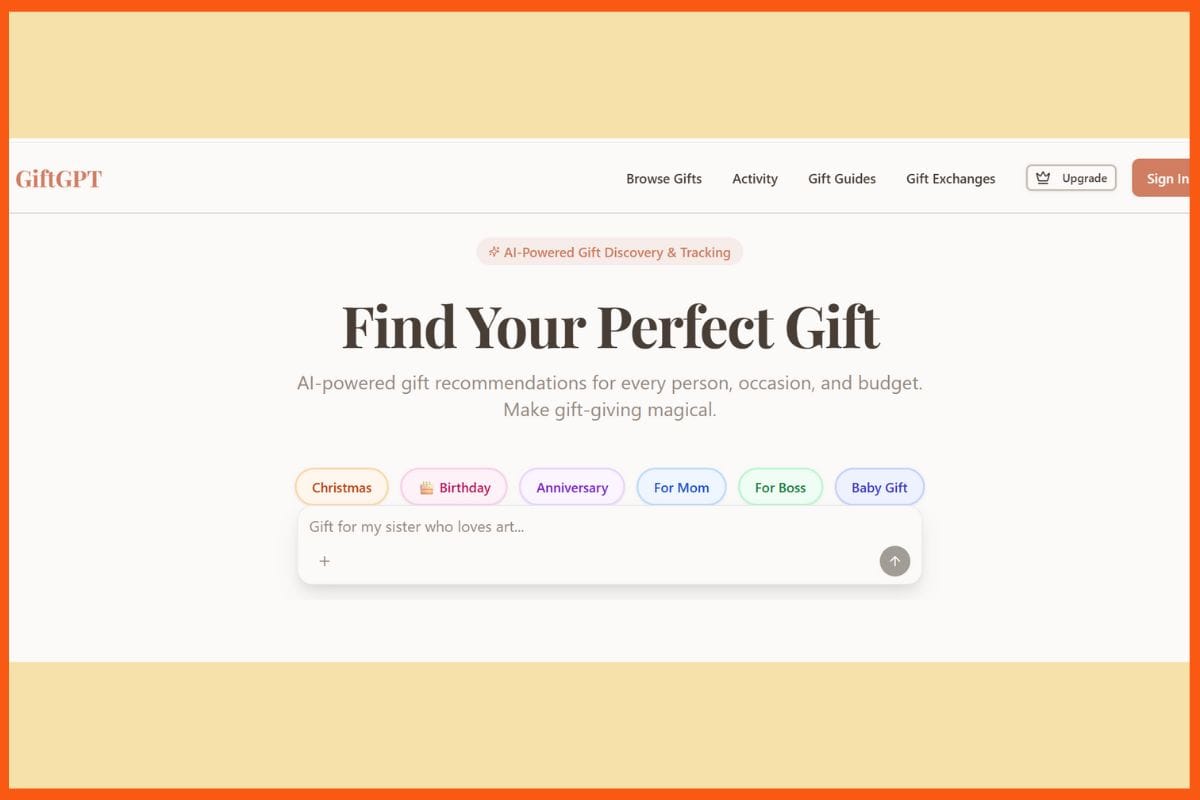 GiftGPT - AI Tools to Generate Christmas Gift Ideas