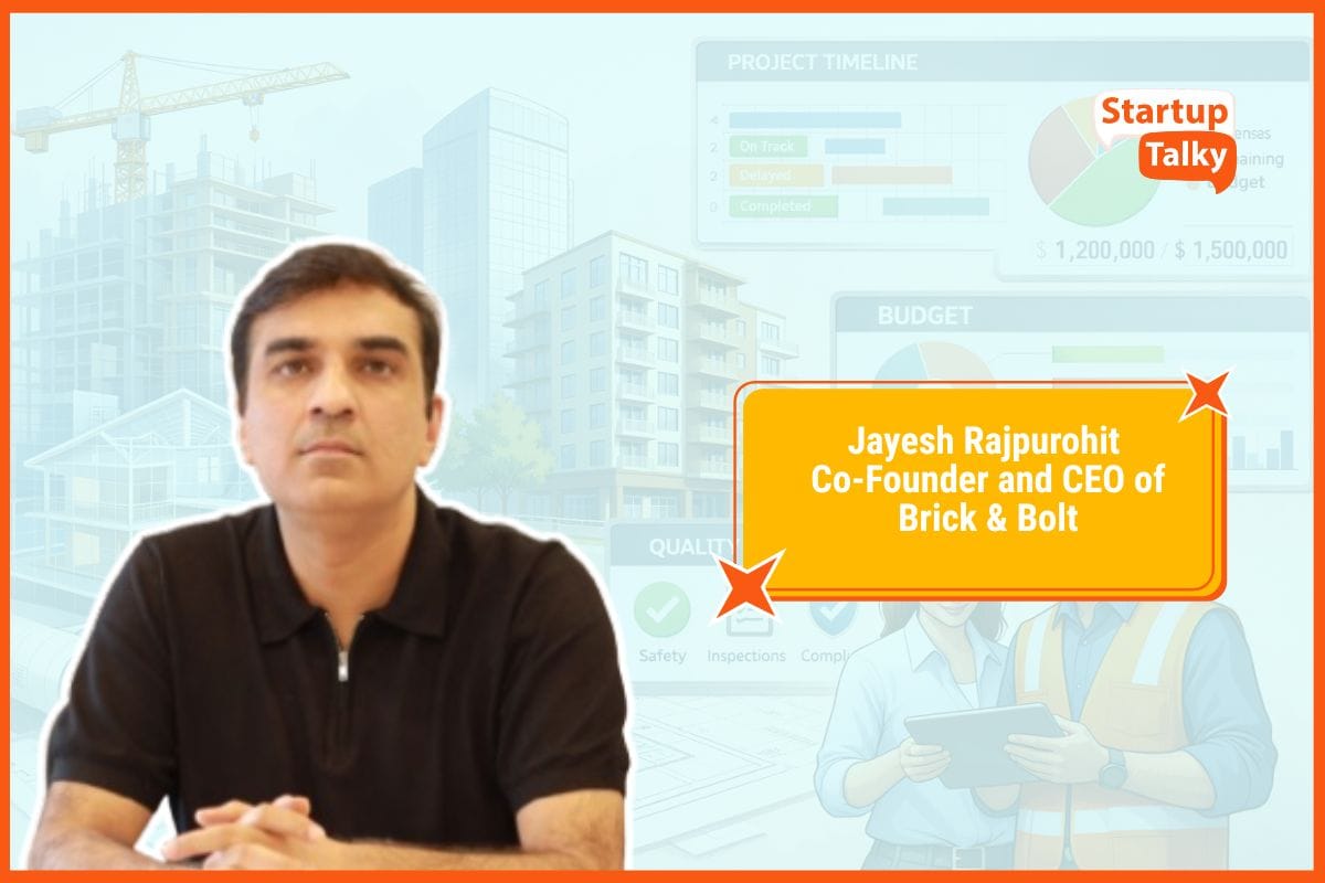 Jayesh Rajpurohit, Co-Founder and CEO of Brick & Bolt