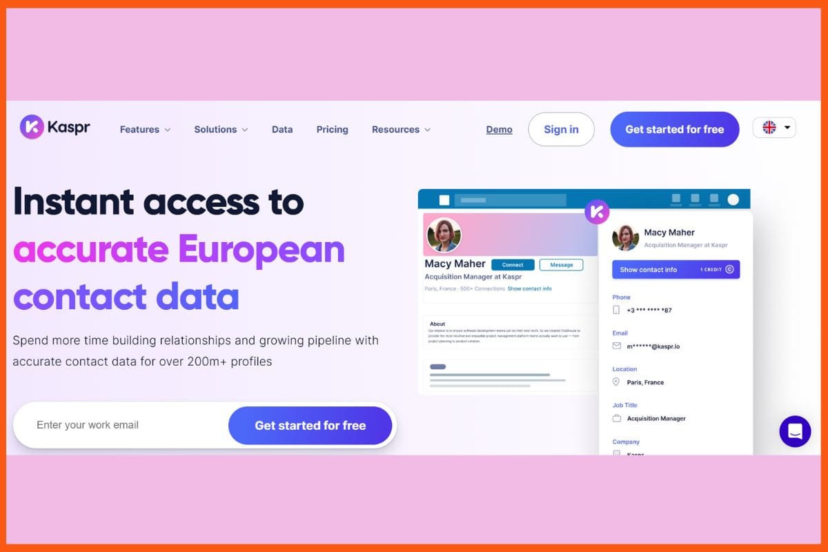 Kaspr - Best AI Lead Generation Tools for Small Business Growth