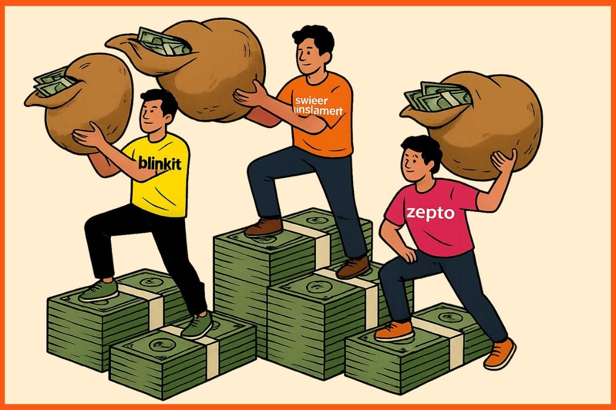 Quick Commerce war heats up: Blinkit, Instamart, Zepto build INR 40,000 crore cash pile