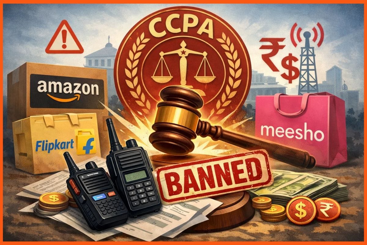 CCPA slaps penalty on Amazon, Flipkart, Meesho over illegal walkie-talkie sales