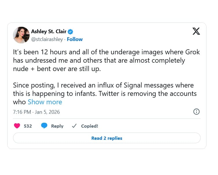 Image Credits - Ashley's post on X