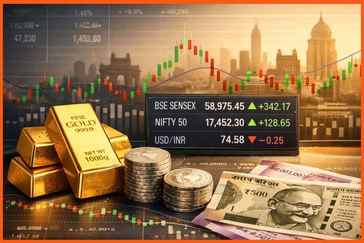 Gold and Silver Prices in India Close Higher Today: Market Close Rates, Intraday Movement and Price Analysis