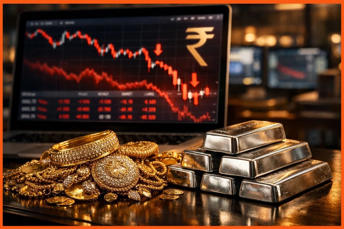 Gold and Silver Prices in India on 16 February 2026: Gold Ends Lower, Silver Slides Sharply at Market Close