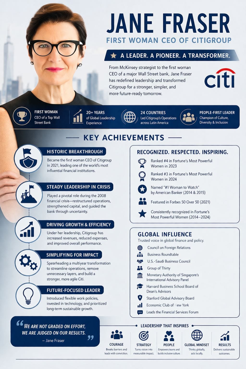 Jane Fraser Achievements