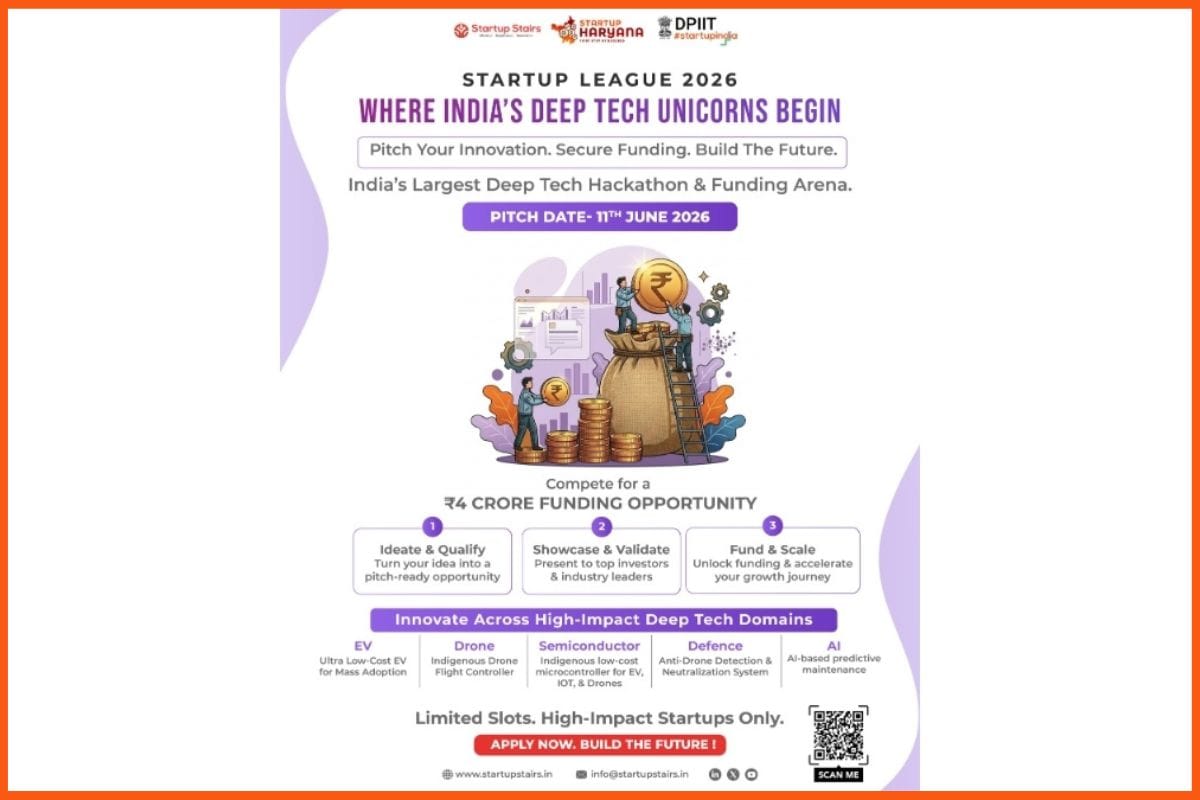 Startup Stairs Announces ‘Startup League 2026’ to Boost India’s DeepTech Ecosystem