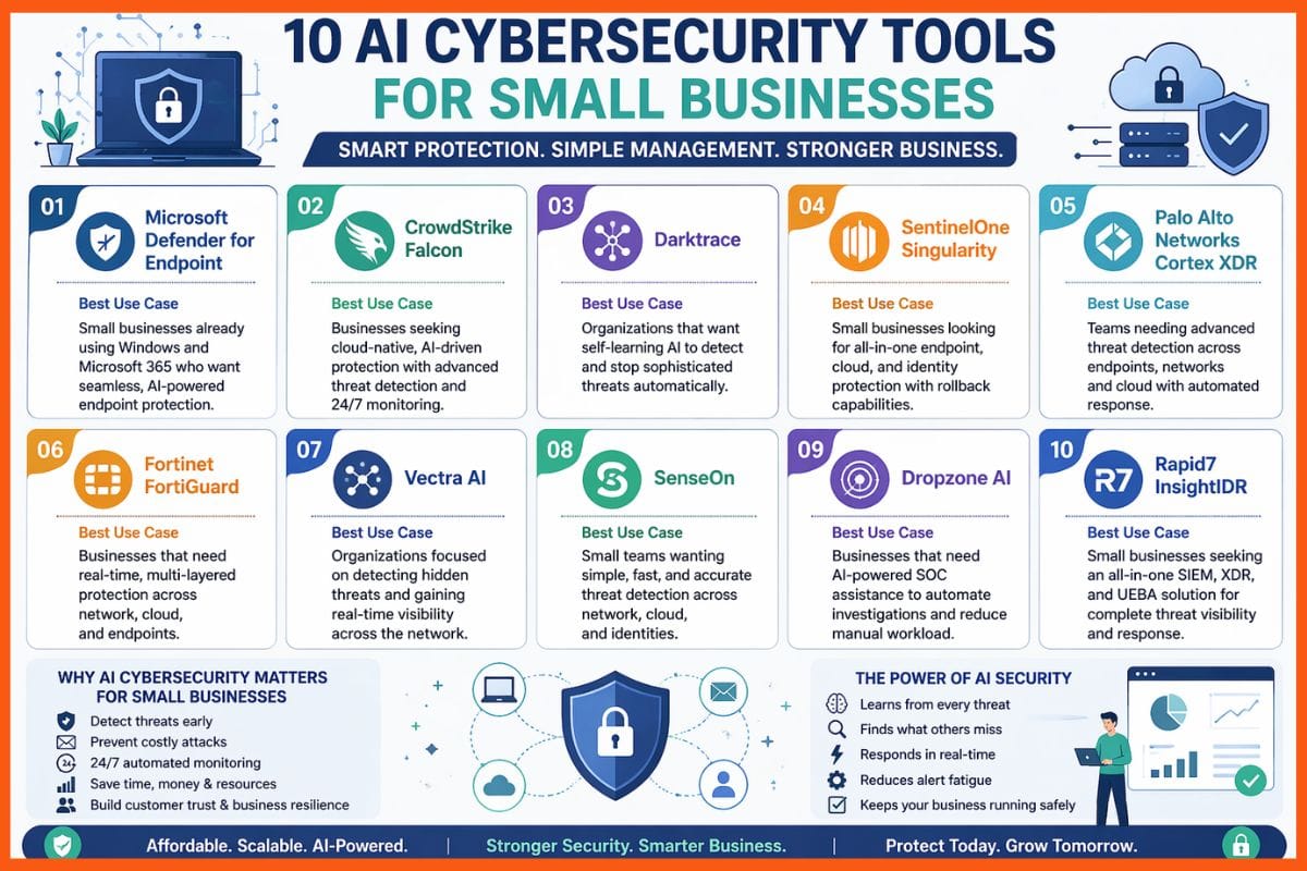 Top AI Cybersecurity Tools for Small Businesses and Their Best Use Cases