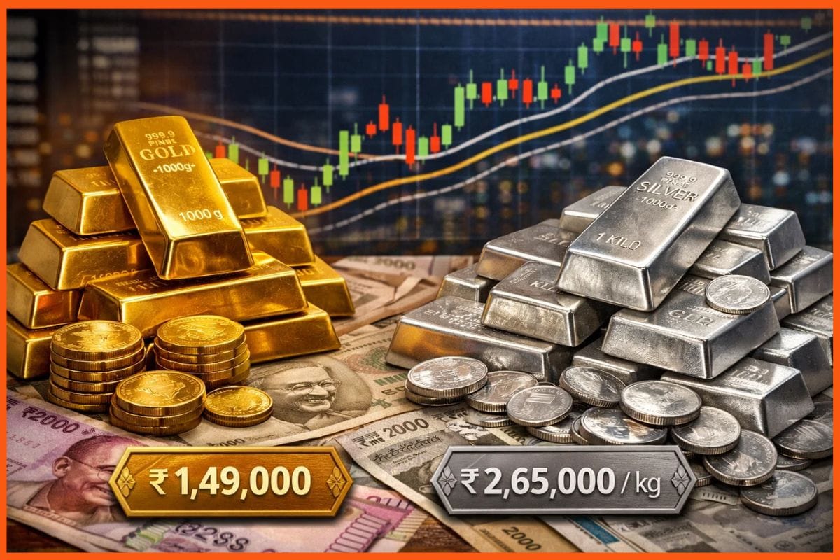 Gold and Silver Prices in India on 14 April 2026: Gold Falls Near ₹1.49 Lakh, Silver at ₹2.65 Lakh/kg