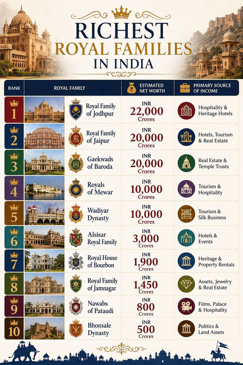 Richest Royal Families in India