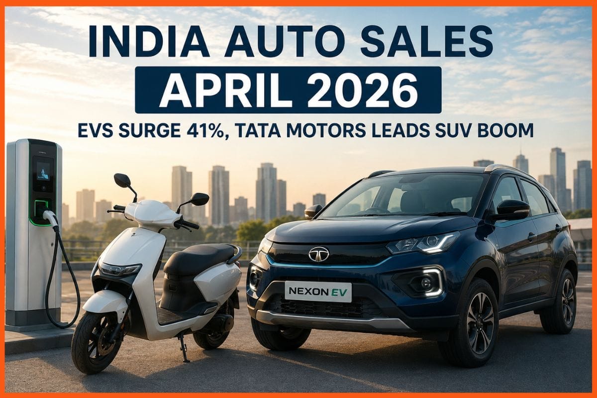 India Auto Sales April 2026: EVs Surge 41%, Tata Motors Leads SUV Boom