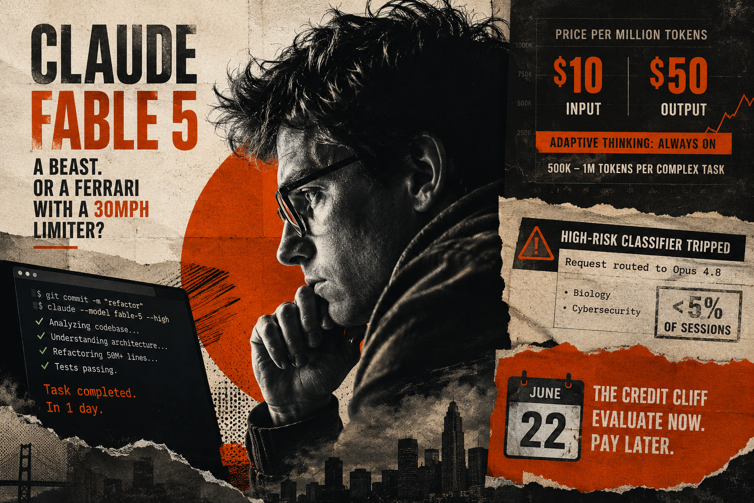 Claude Fable 5: It's a Beast. "It's a Ferrari With a 30mph Limiter." Both Are True.