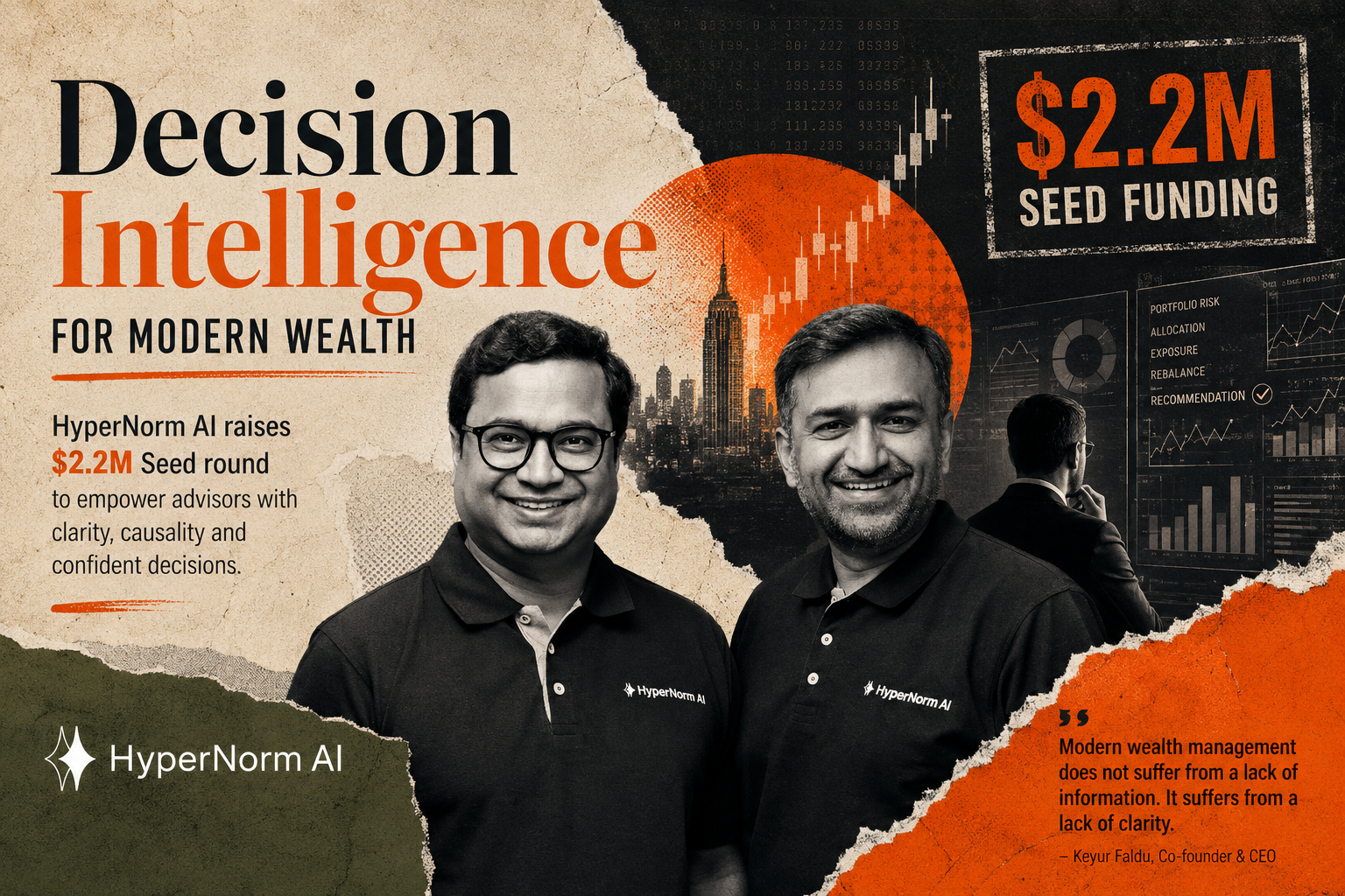 HyperNorm AI Raises $2.2M Seed to Bring Decision Intelligence to Wealth Advisors