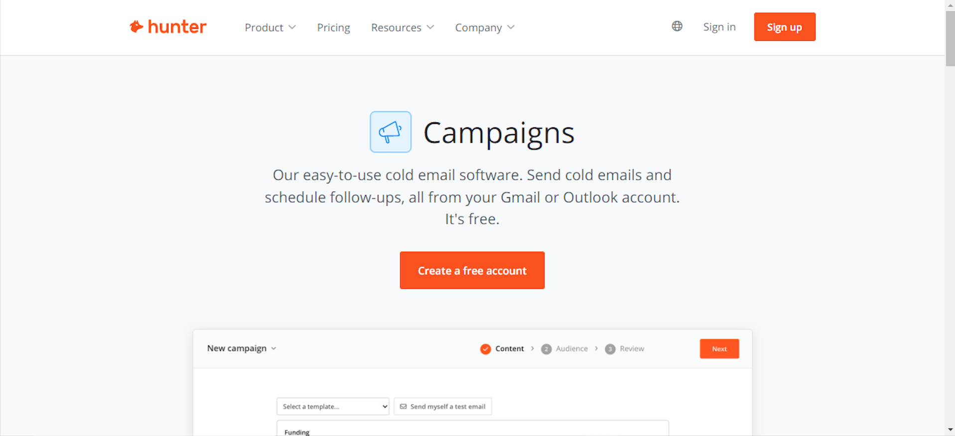 Hunter Campaigns - Best Email Outreach Tools