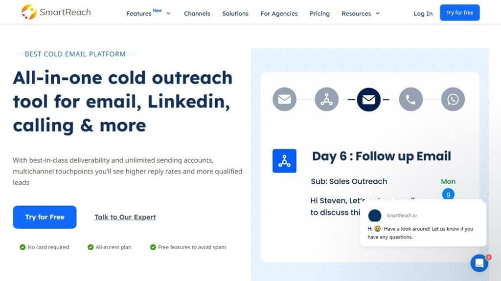 SmartReach - Best Email Outreach Tools