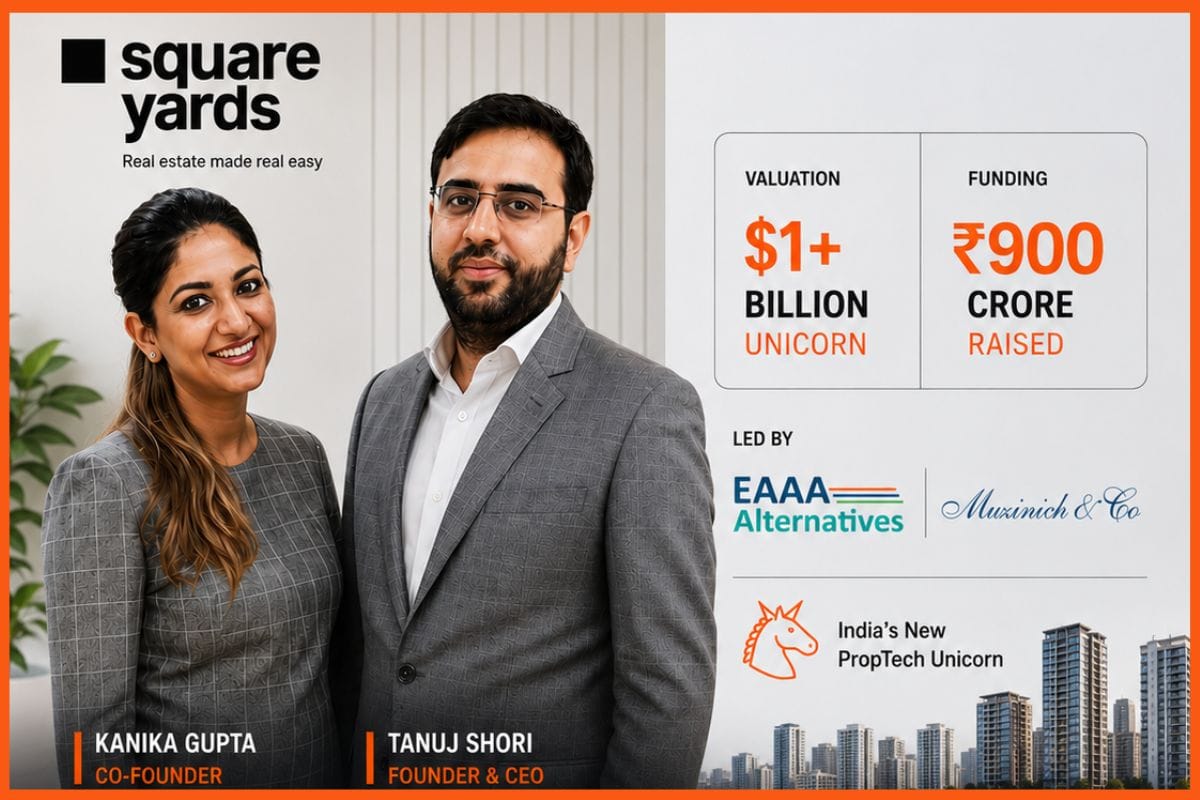 Square Yards Becomes India's Newest Unicorn Startup With $95 Million Raise, Eyes INR 2,000 Crore IPO