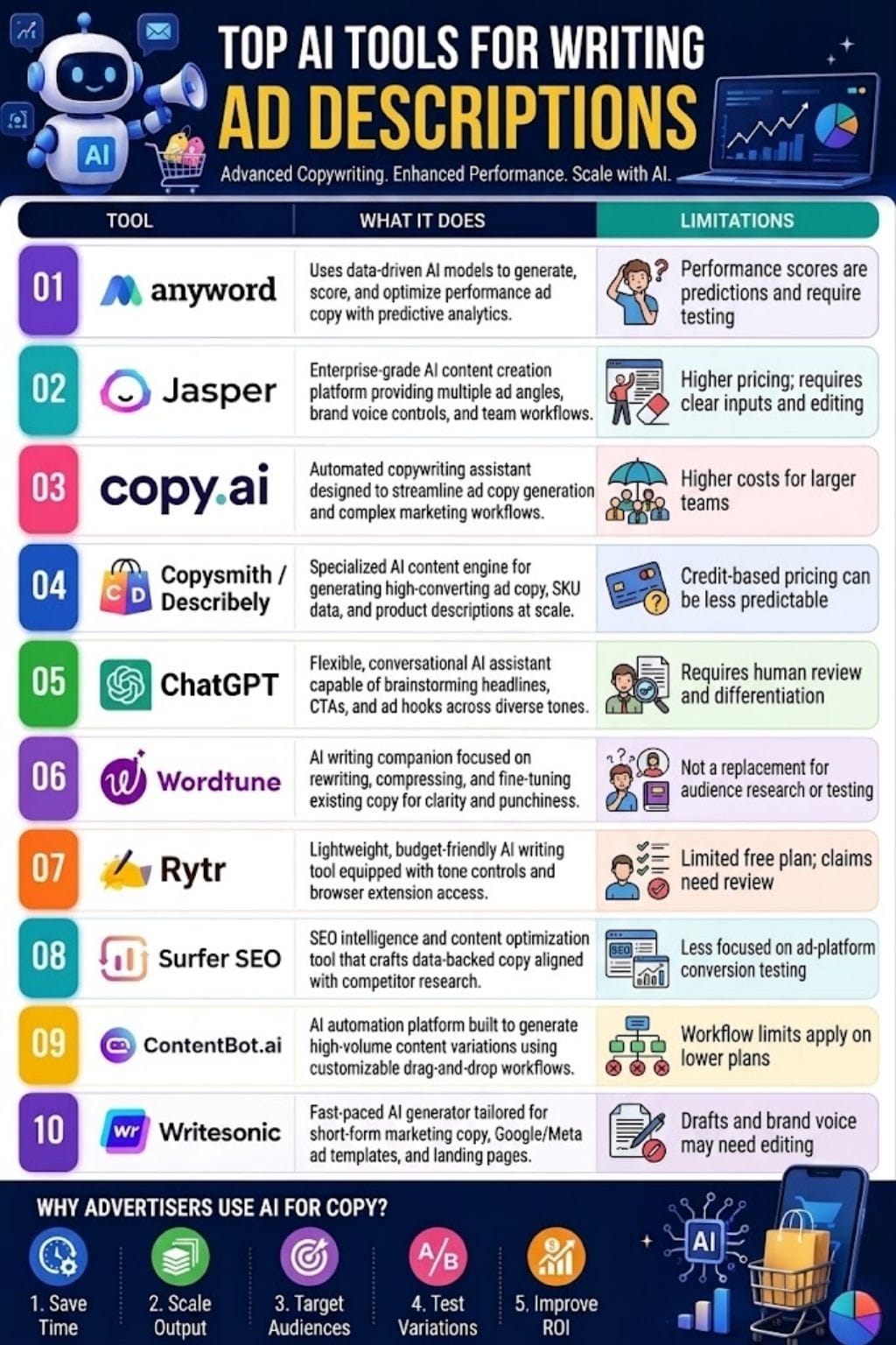 Best AI Tools for Writing Ad Descriptions in 2026