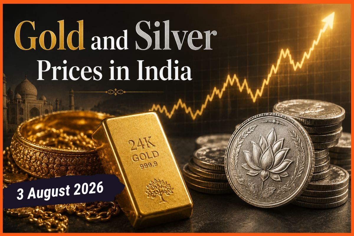 Gold and Silver Prices in India Today, 3 August 2026: 24K Gold Rate Rises to ₹1,43,890, Silver Price at ₹2,19,420 as August Starts Positively