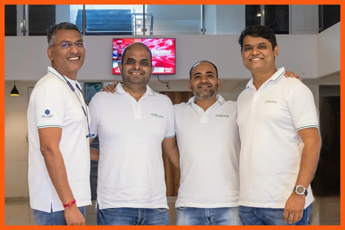 OORJAA founders, left to right: Prashant Mohite, Umesh Singh, Yogesh Parab and Sandeep Patil