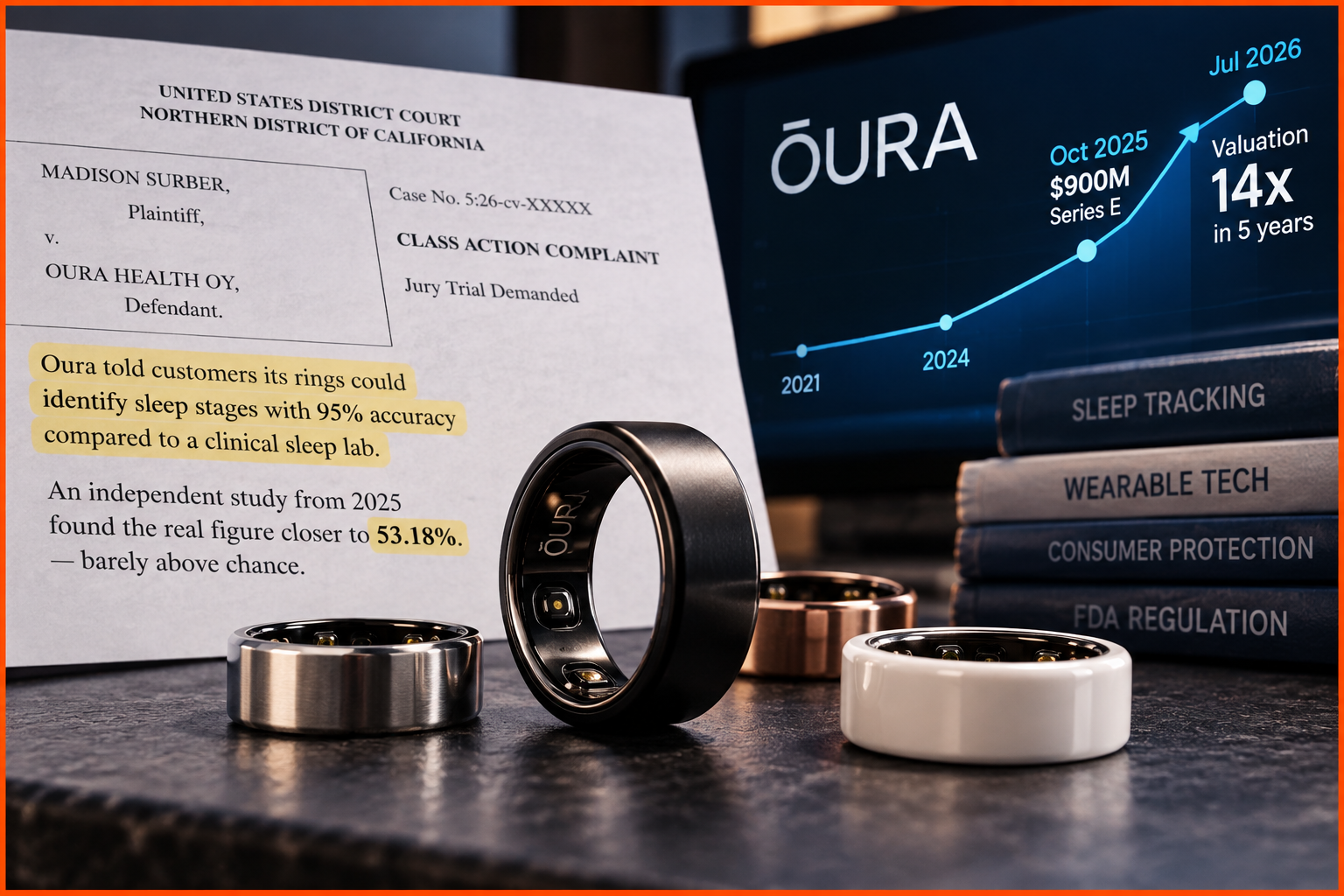 Oura Raised $900M at an $11B Valuation. Four Days Later, It Got Sued Over the Science Behind the Ring